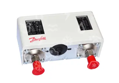 presostat DANFOSS kombinovaný, KP15, -0,2 - 7,5 , 8,0 - 32,0 , auto, diference 0,7 - 4,0 , 4  fix., SPDT, šroub. 1/4